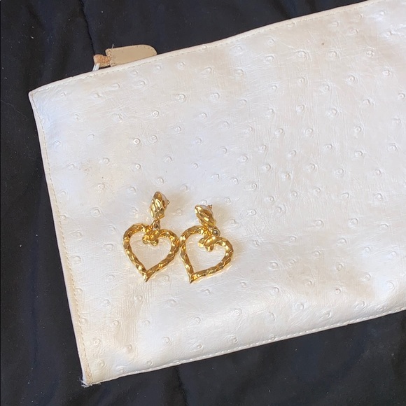Bueno Jewelry - LOT Vintage heart earrings & vintage Bueno Bag lot